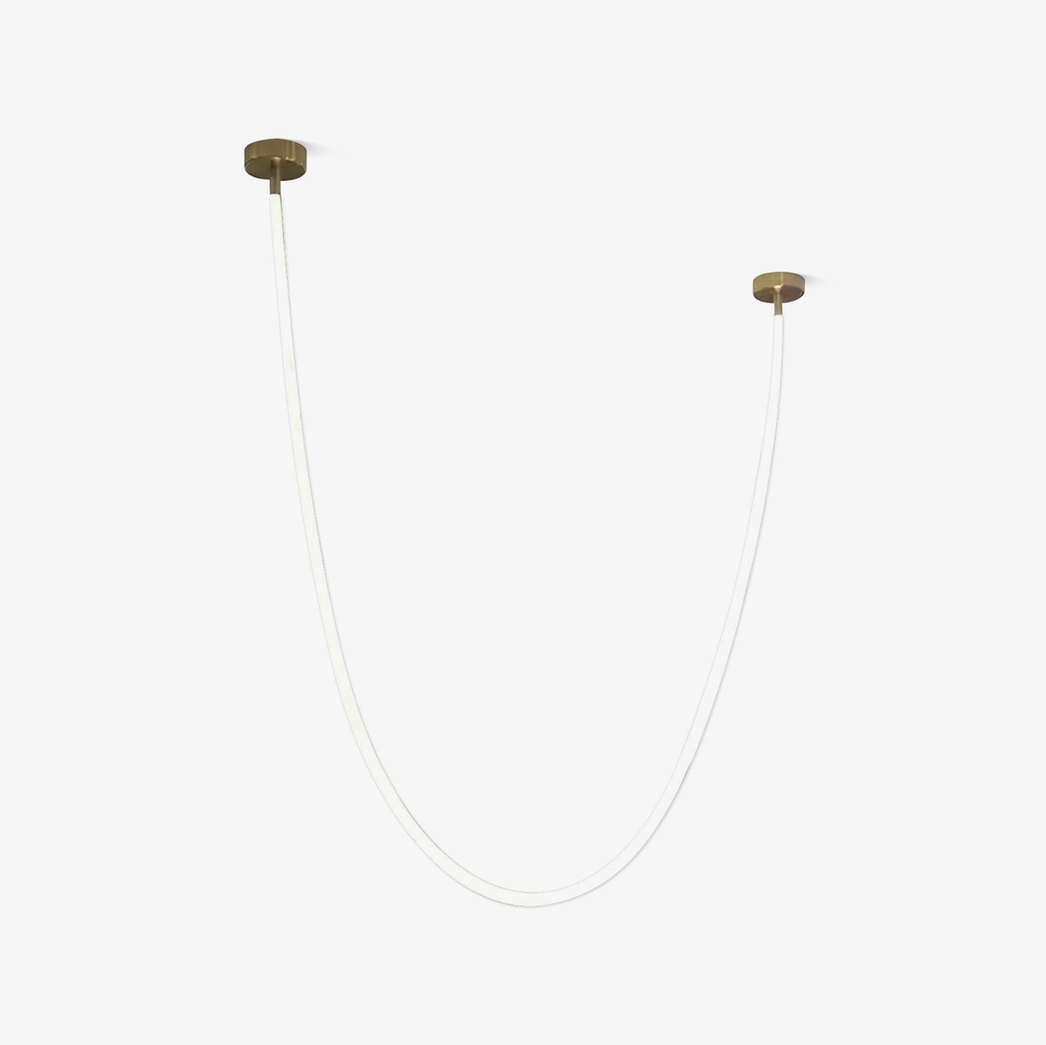 Solara Pendant Light Flexible Curve Silicone Brass