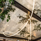Solara Pendant Light Flexible Curve Silicone Brass