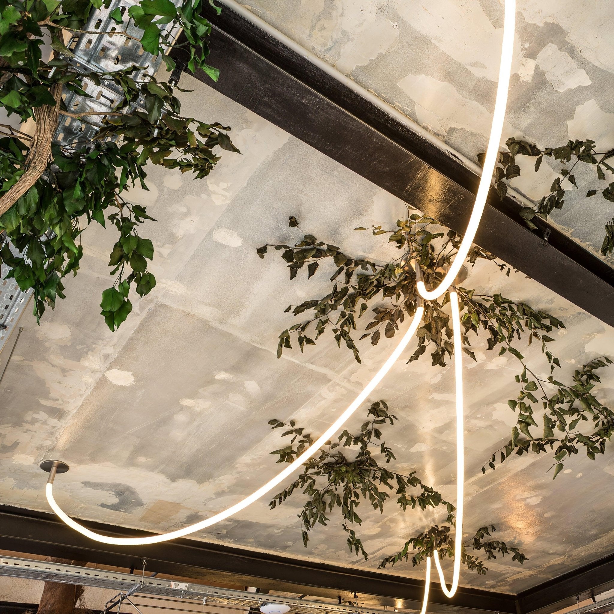 Solara Pendant Light Flexible Curve Silicone Brass