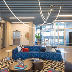 Solara Pendant Light Flexible Curve Silicone Brass