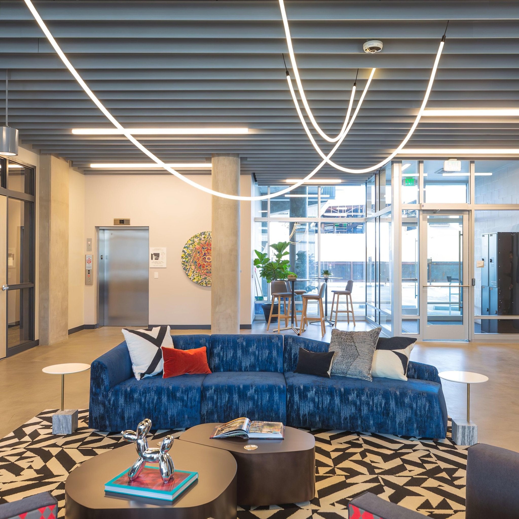 Solara Pendant Light Flexible Curve Silicone Brass