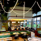 Solara Pendant Light Flexible Curve Silicone Brass