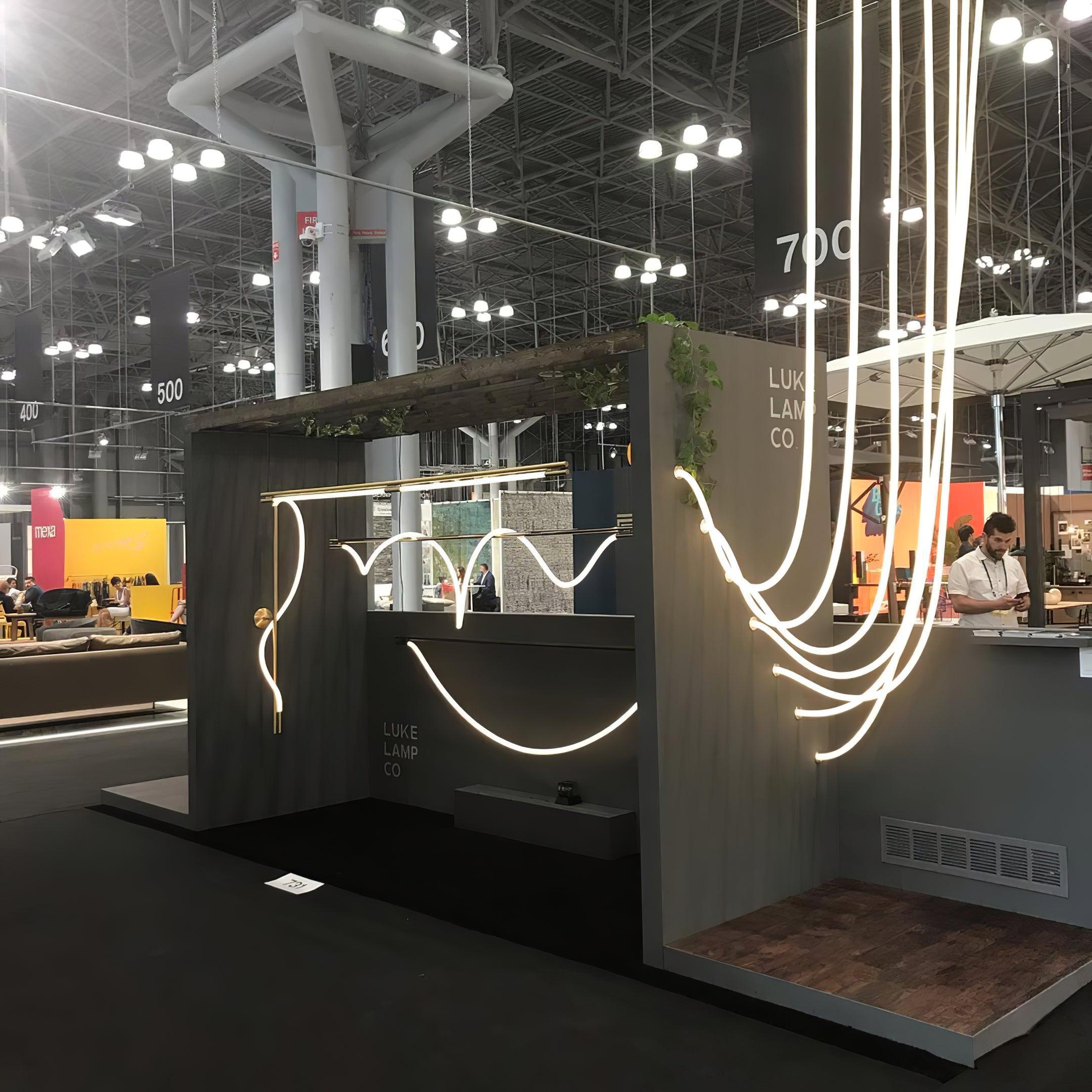 Solara Pendant Light Flexible Curve Silicone Brass