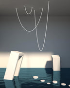 Solara Pendant Light Flexible Curve Silicone Brass