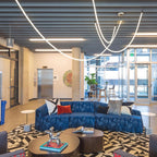 Solara Pendant Light Flexible Curve Silicone Brass