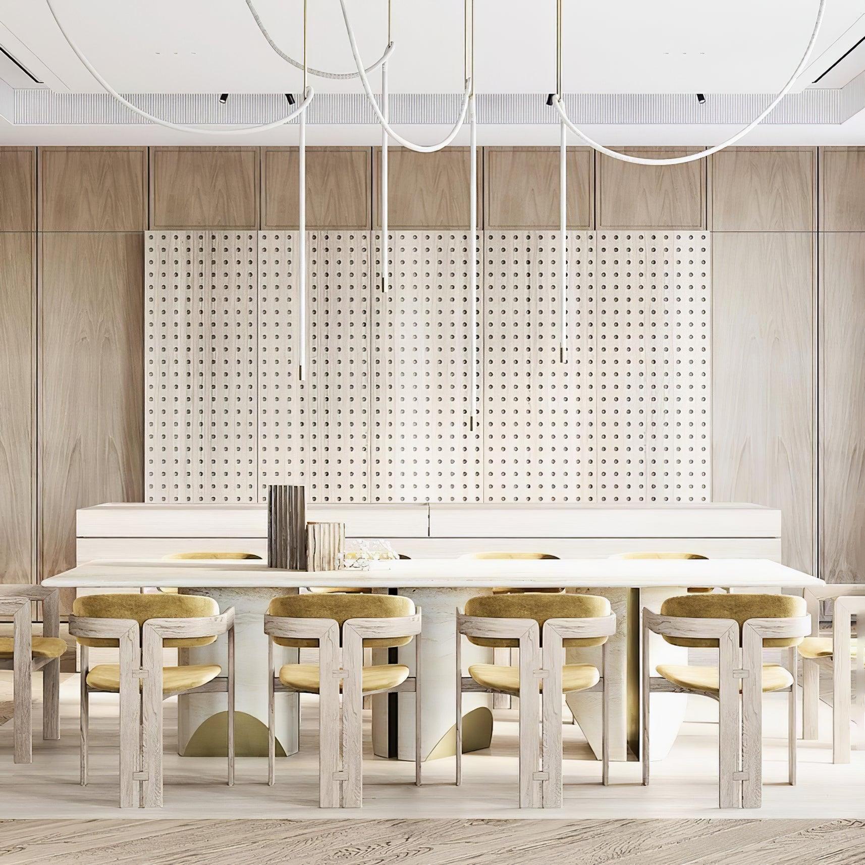 Solara Pendant Light Flexible Curve Silicone Brass