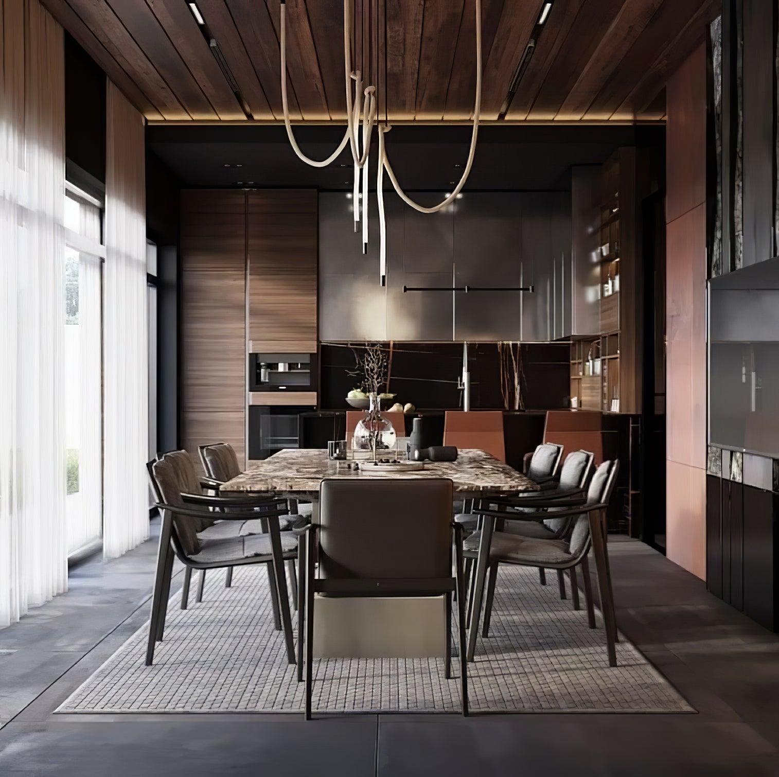 Solara Pendant Light Flexible Curve Silicone Brass