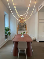 Solara Pendant Light Flexible Curve Silicone Brass