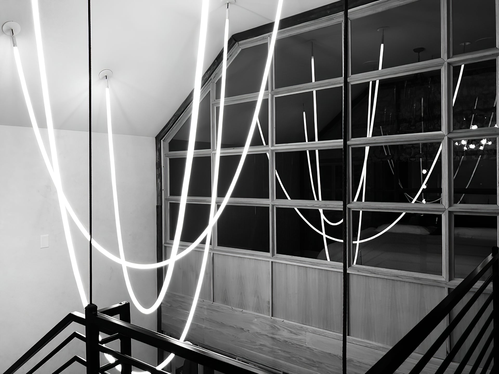 Solara Pendant Light Flexible Curve Silicone Brass