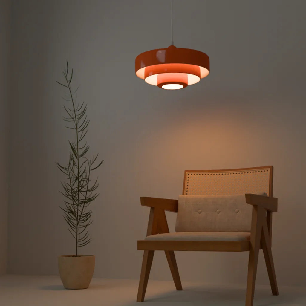Hind Triple Layer Disc Macaron Pendant Light