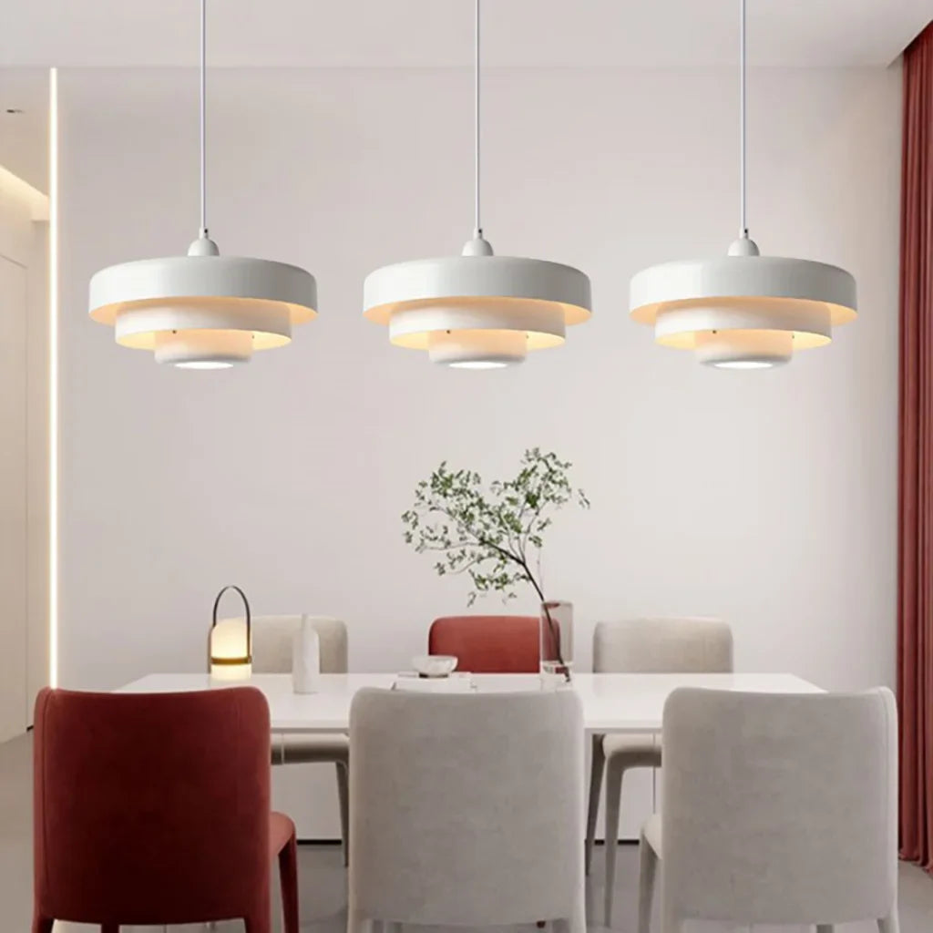 Hind Triple Layer Disc Macaron Pendant Light