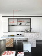 Modern Linear Minimalist LED Glass Light Pendant