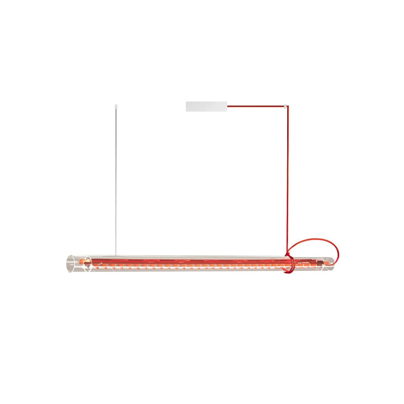 Modern Linear Minimalist LED Glass Light Pendant