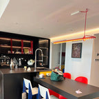 Modern Linear Minimalist LED Glass Light Pendant