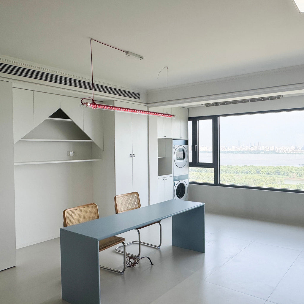 Modern Linear Minimalist LED Glass Light Pendant