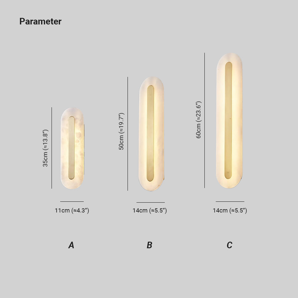 Hurn Alabaster Rounded Wall Lamp