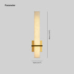 Ritta Wall Lamp White Alabaster Brass Modern Cuboid