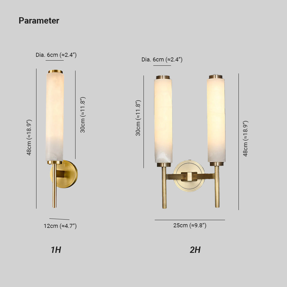 Iron Art Deco Alabaster Wall Lamp
