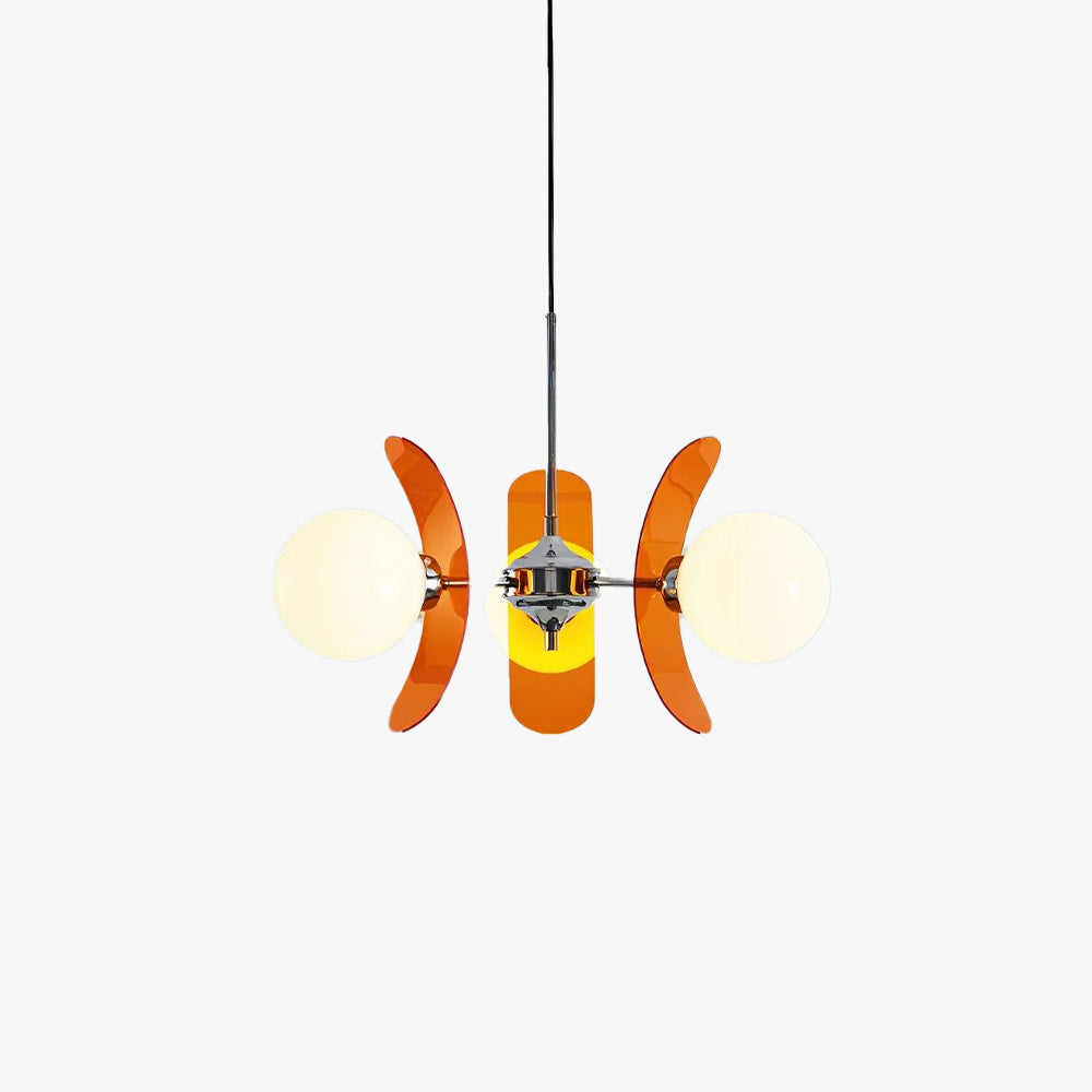 Ulano Brown & Orange Chandelier