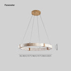 Lumae Ring-Shaped Suspension in Travertine Stone