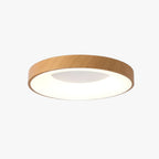 Eliriel Round Minimalist Ceiling Lamp in Wood