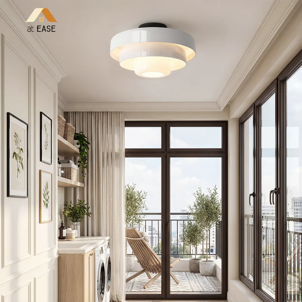 Vanesly Bauhaus Three-Tier Round Macaron Ceiling Light