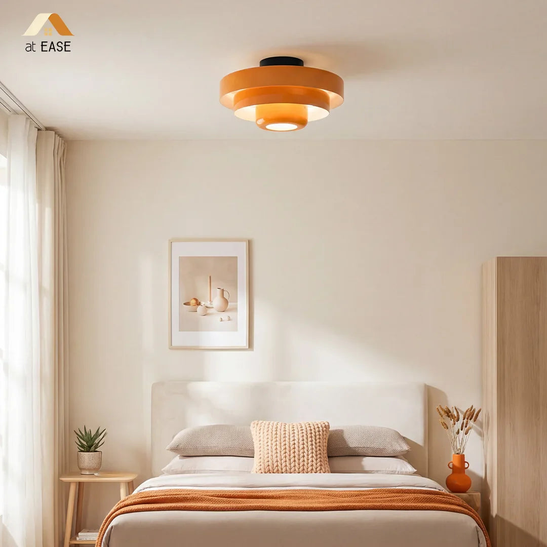 Vanesly Bauhaus Three-Tier Round Macaron Ceiling Light