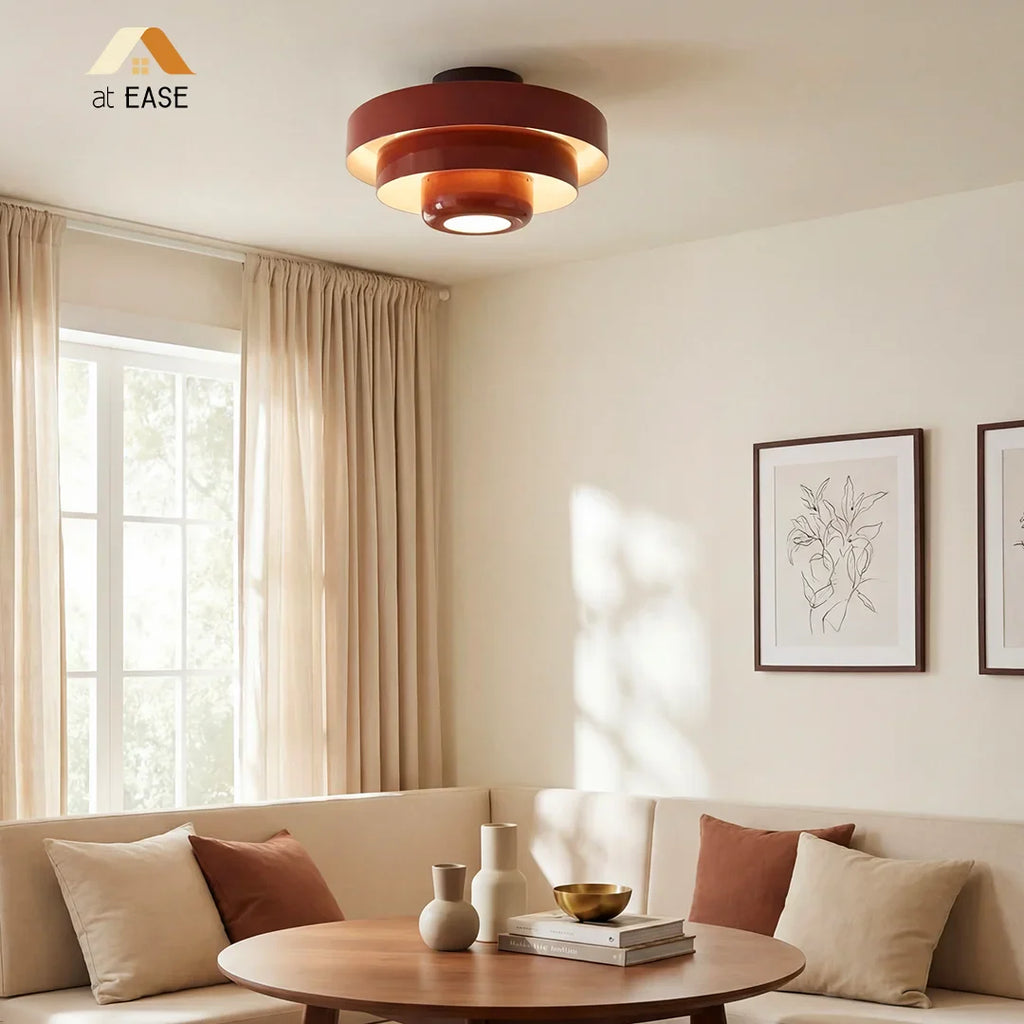 Vanesly Bauhaus Three-Tier Round Macaron Ceiling Light