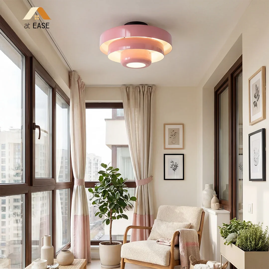 Vanesly Bauhaus Three-Tier Round Macaron Ceiling Light