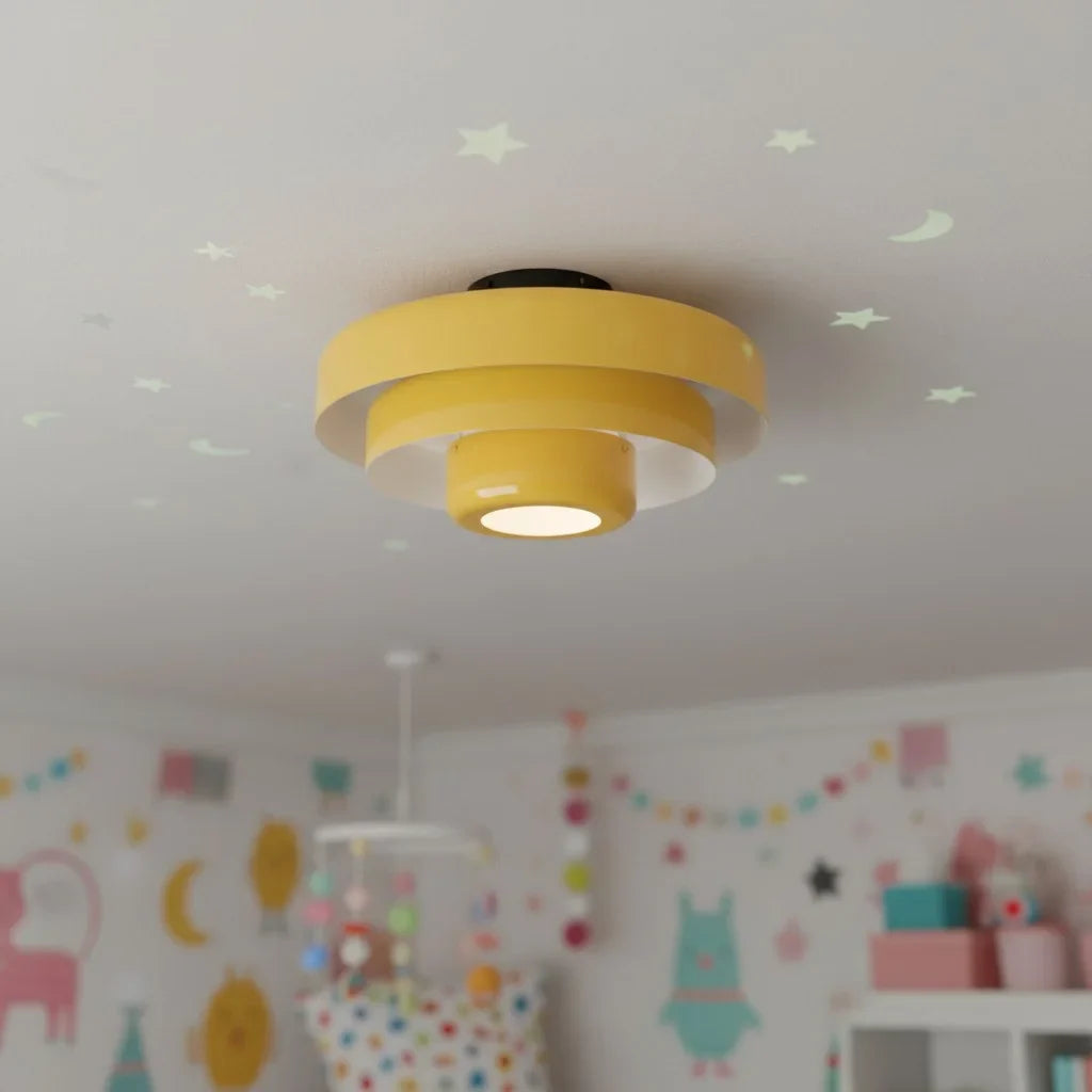 Vanesly Bauhaus Three-Tier Round Macaron Ceiling Light