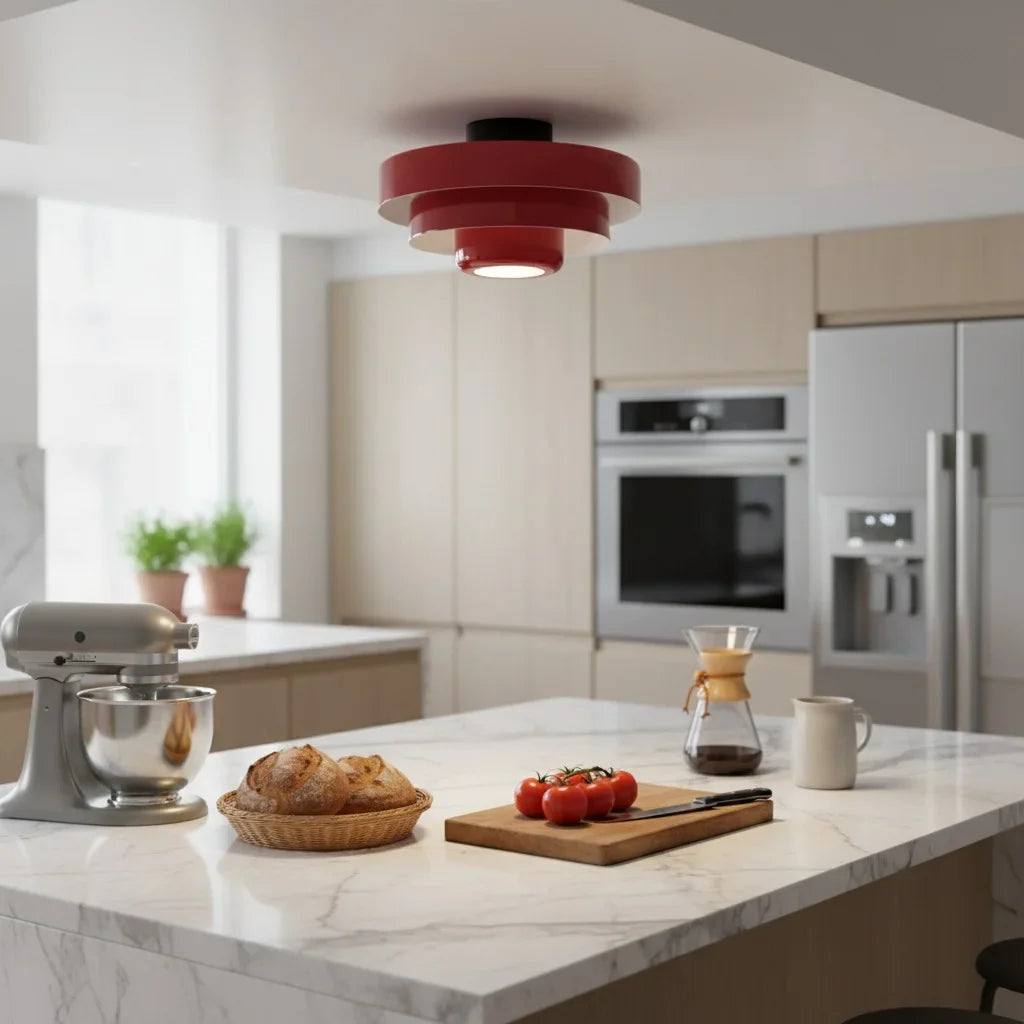 Vanesly Bauhaus Three-Tier Round Macaron Ceiling Light