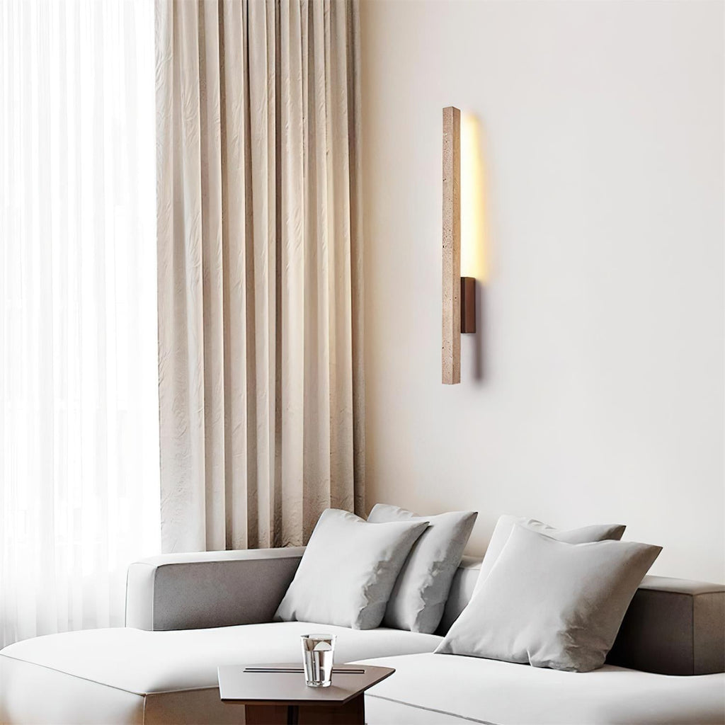 Opalyn Slim Travertine Wall Lamp