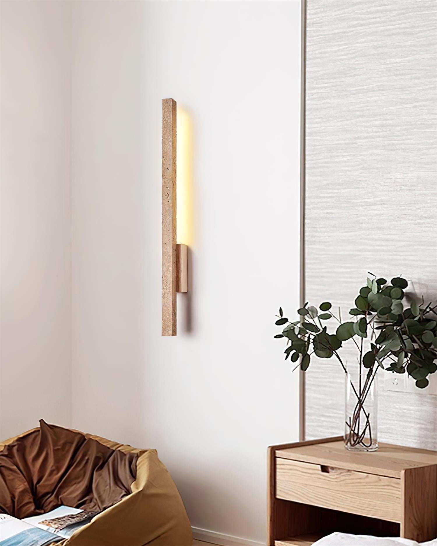 Opalyn Slim Wall Sconce in Travertine