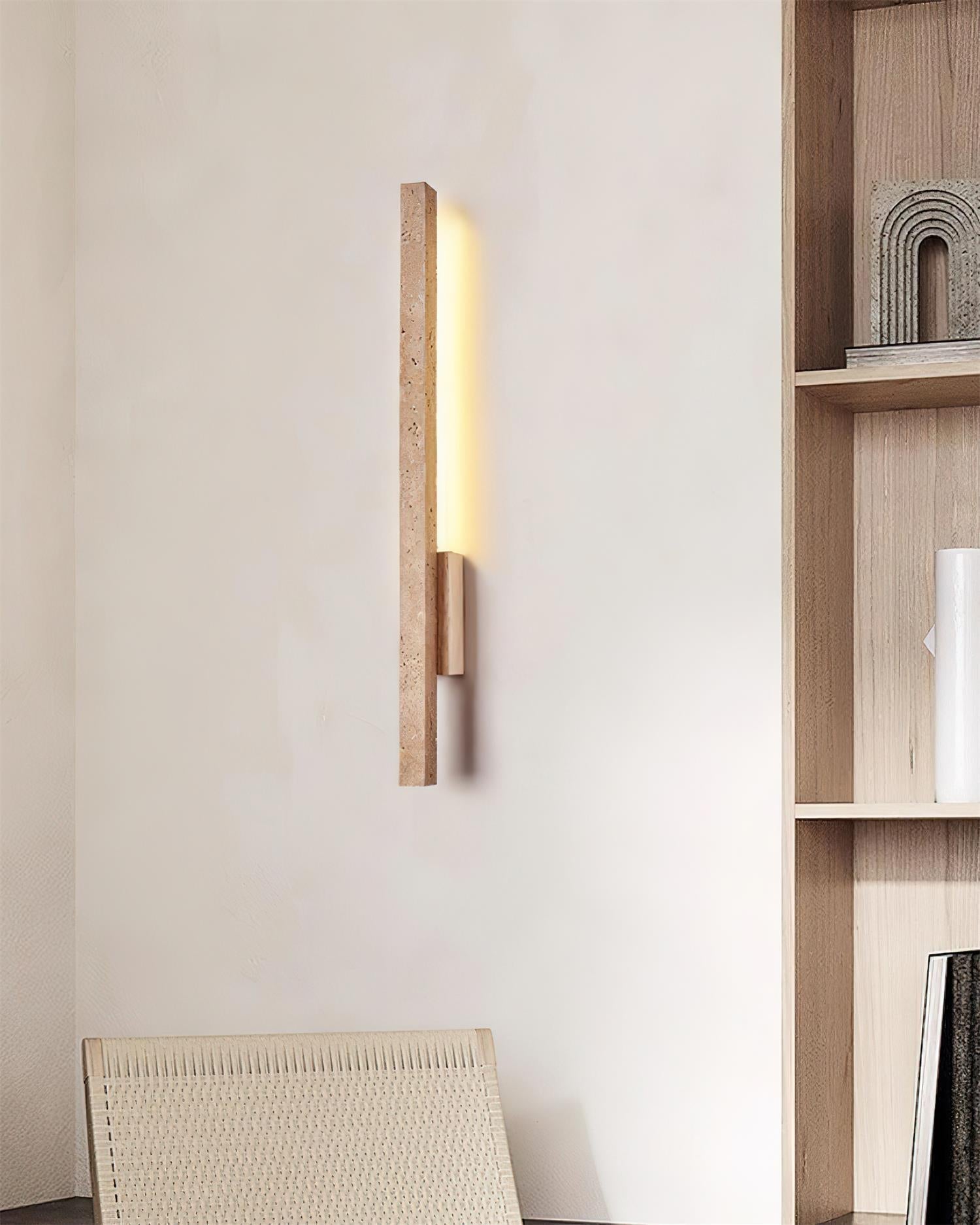 Opalyn Slim Wall Sconce in Travertine