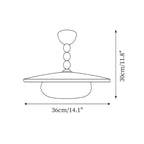 Yeste Ceiling Light in Walnut Color and White Alabaster Imitation