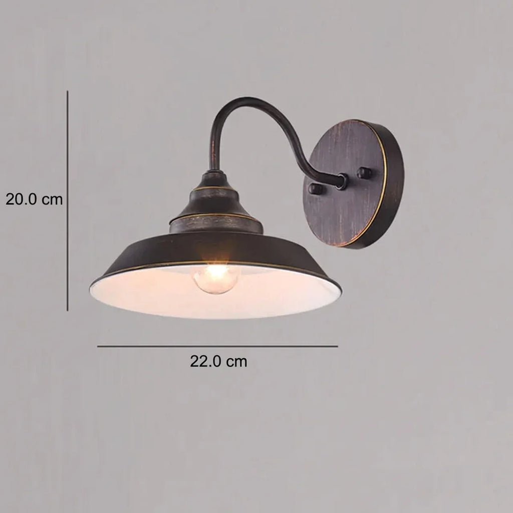 Vintage Industrial Dome Wall Sconce Lamp 1-Light
