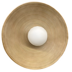 Retro Resin Ceramic-style Round Wall Sconce LED 1-light