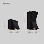 Vexto Modern Black Metal LED Outdoor Wall Lamp