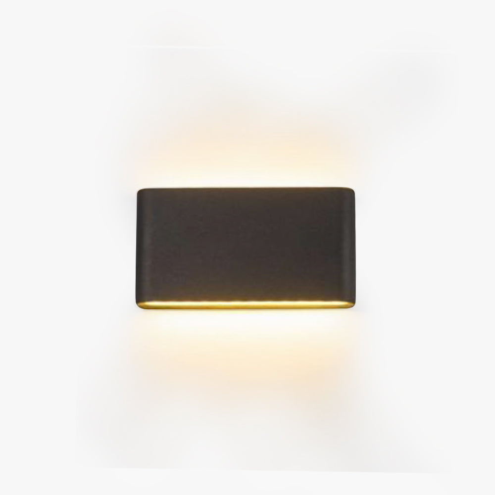 Ray Modern Waterproof LED Wall Light Rectangular Indoor/Outdoor White/Black Metal