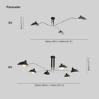 Jaler Industrial Ceiling Light with Three Arms