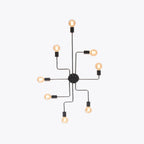 Arisha Vintage Modern Minimalist Industrial Metal Black Ceiling Lamp