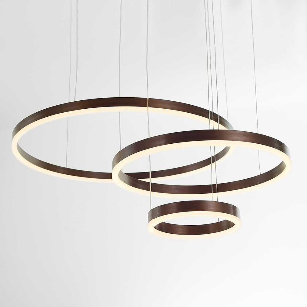 Arisha Pendant Light Tir-Circle Ring Modern Black/Gold/Coffee Metal Bedroom