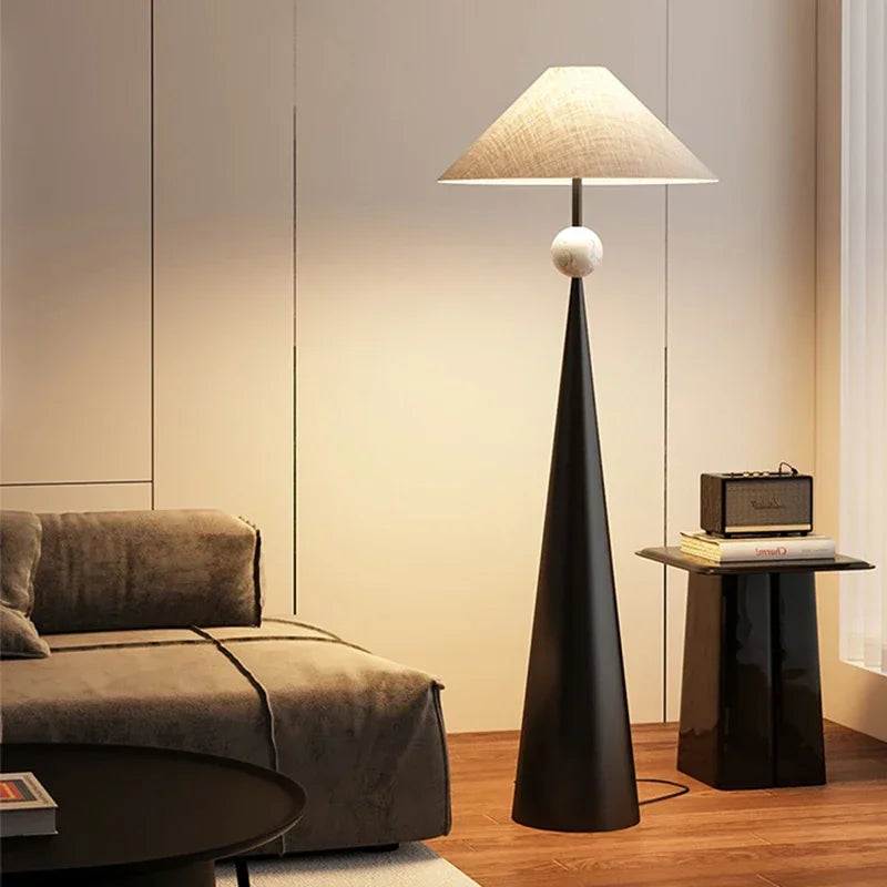Dixora – Japandi Floor Lamp with Tapered Design