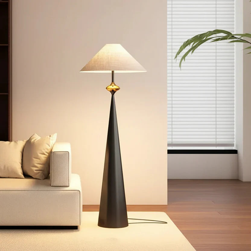 Dixora – Japandi Floor Lamp with Tapered Design