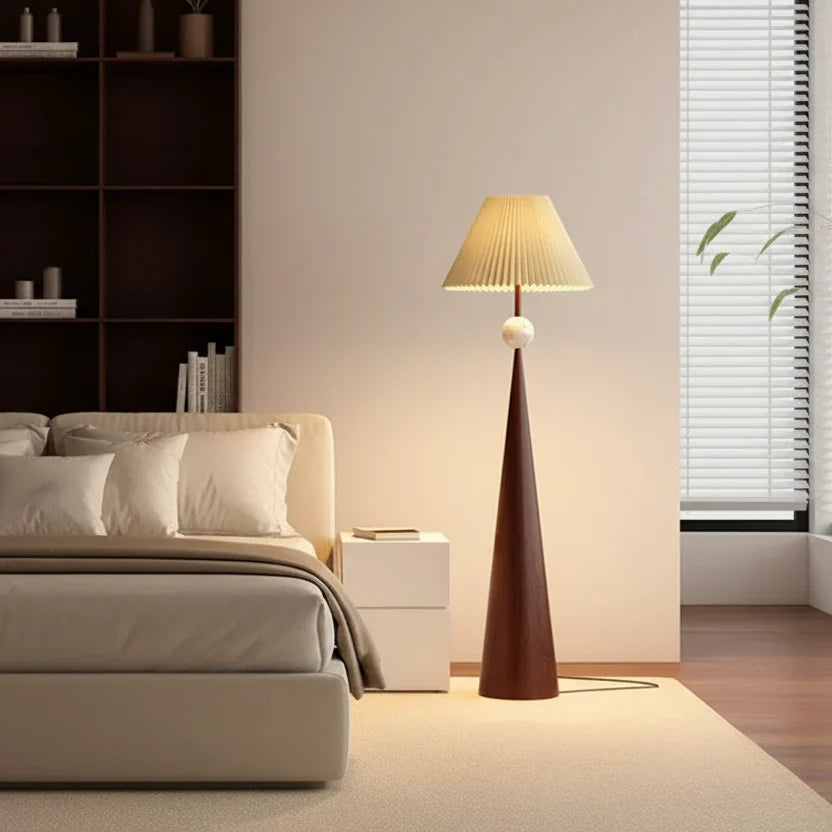 Dixora – Japandi Floor Lamp with Tapered Design