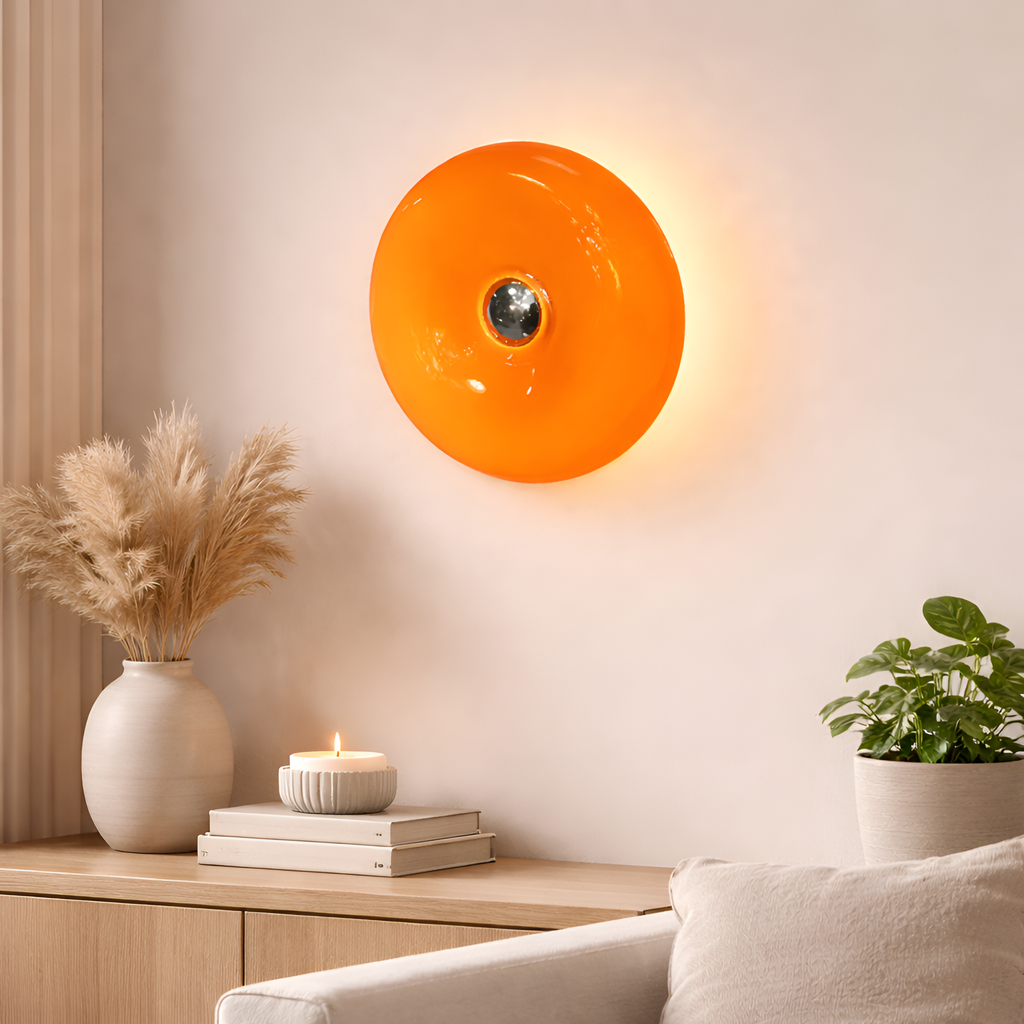 Elena - Nordic LED Glass Wall Lamp Donut Design