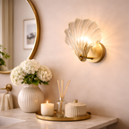 Onyx - Modern Luxury Brass Wall Lamp Nordic Shell Glass Sconce
