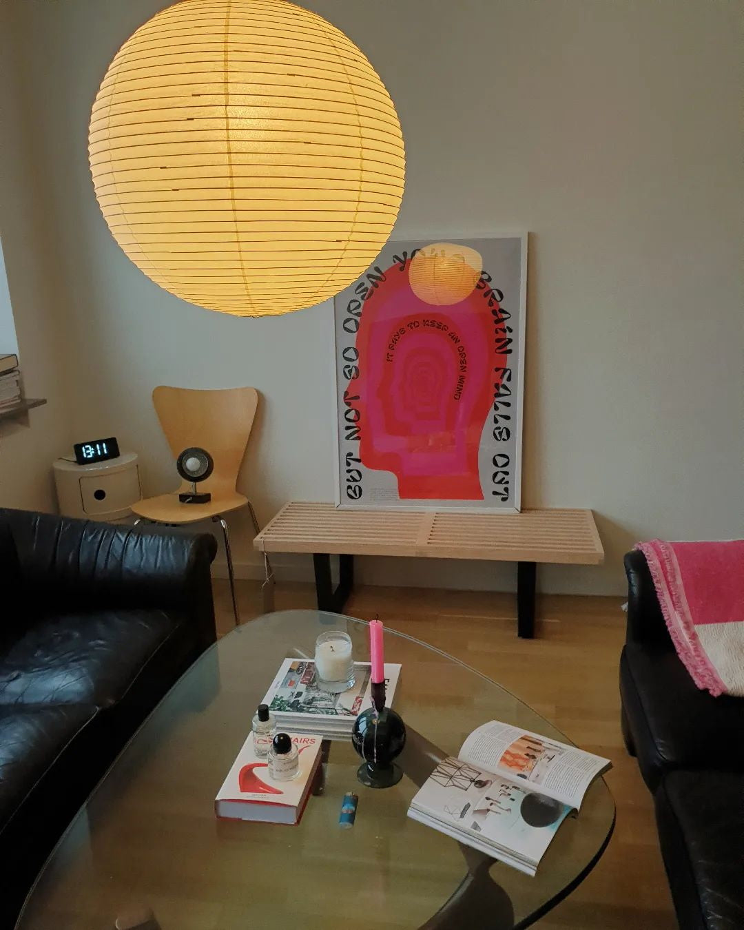 Washi Paper Suspension Lamp for Living Room