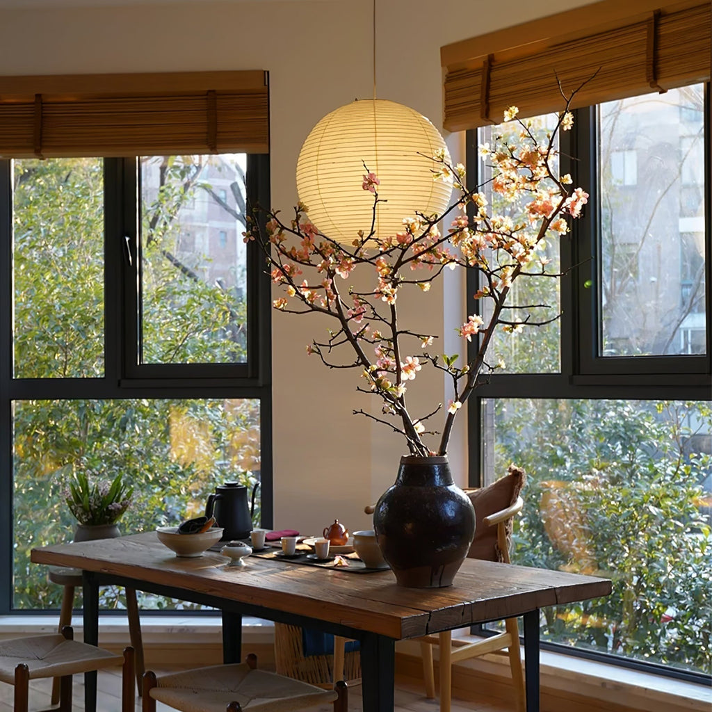 Washi Paper Suspension Lamp for Living Room