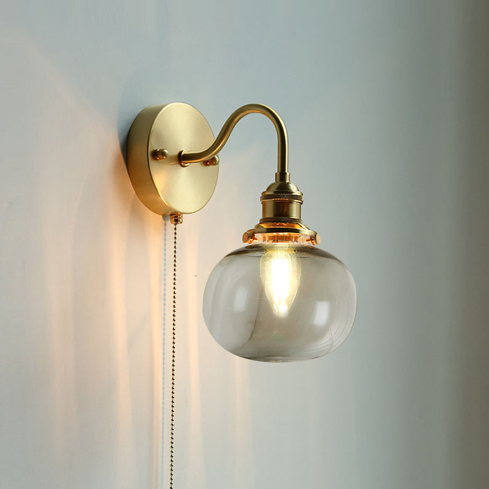 June Vintage Glass Wall Sconce